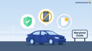 graphic of a car with icons above it