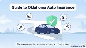 graphic of a car on top of an oklahoma map