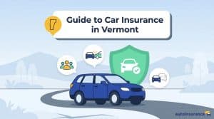 graphic of a car on a road with mountains behind it