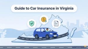graphic of a car in front of a virginia map