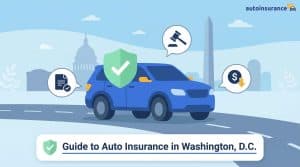 graphic of a car with washington DC landmarks in the background