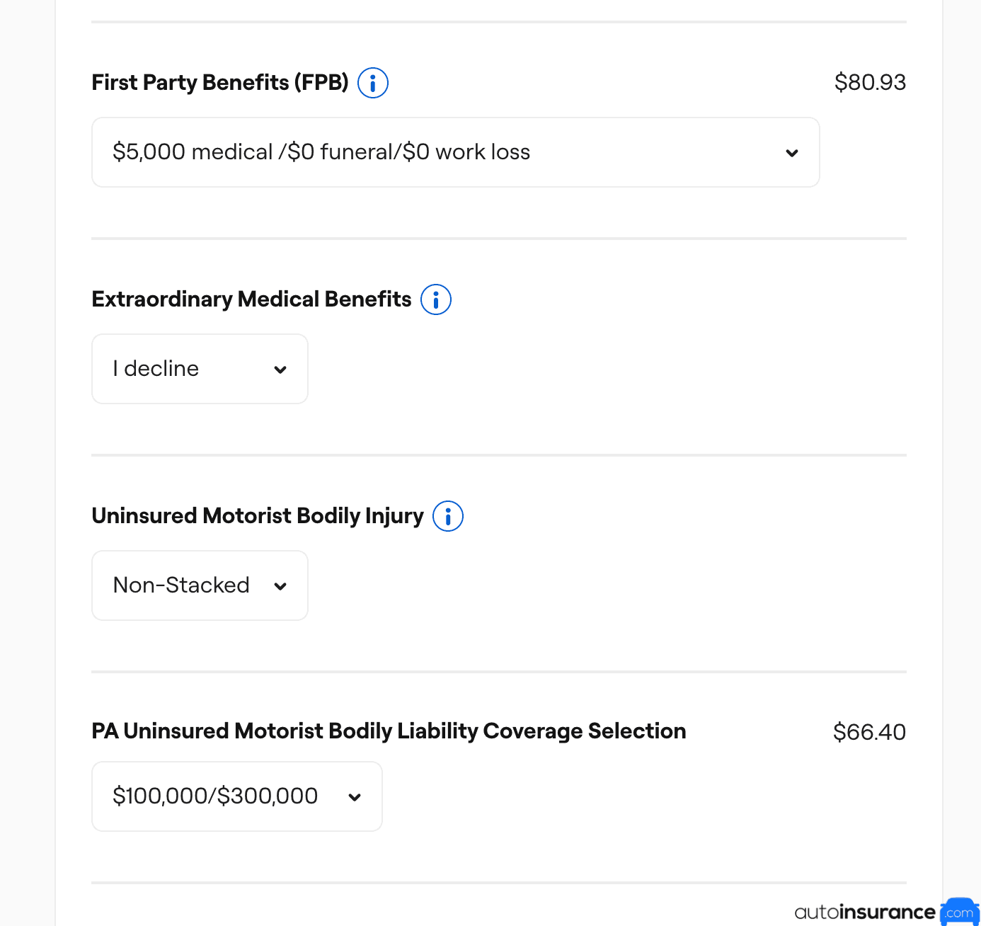 6 Month GEICO Auto Policy Continued