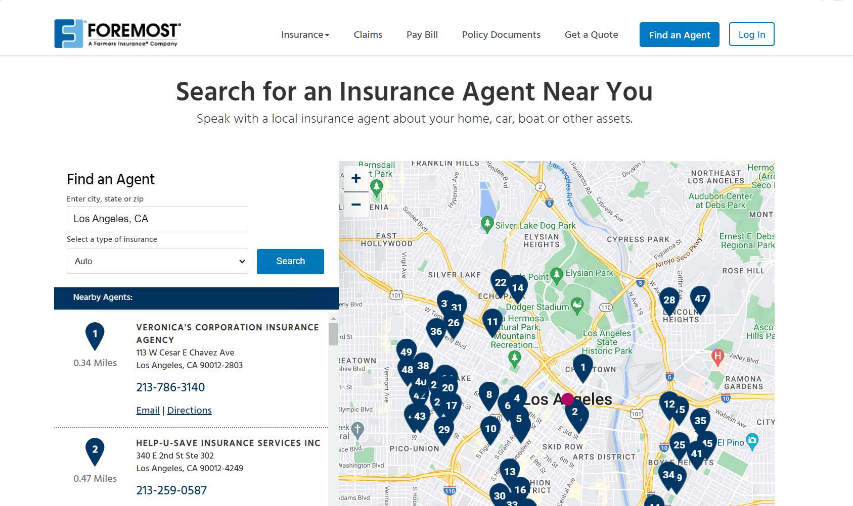 Foremost Search for an Insurance Agent Near You