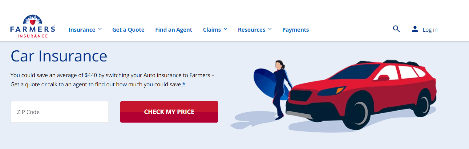 Farmers Quote Main Screen