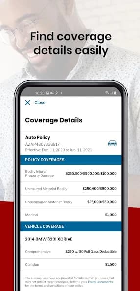 Mercury Find coverage details easily