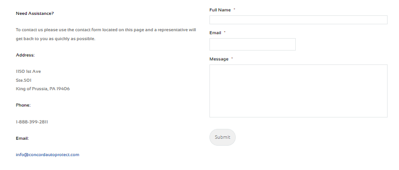 Concord Customer Support
