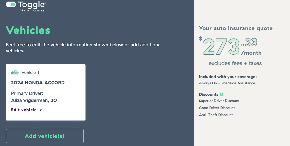 Toggle Auto Quote