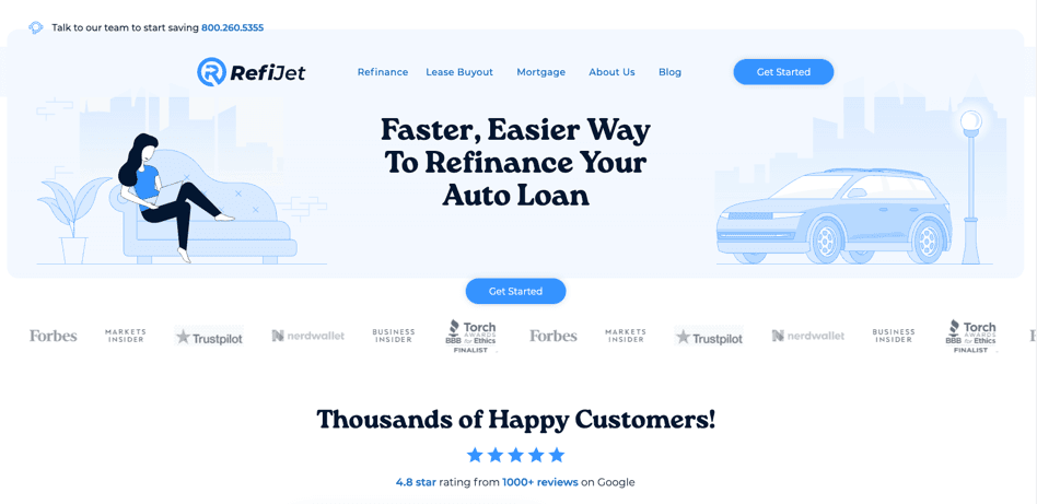 Refijet homepage