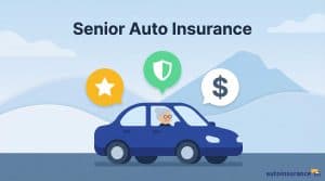 graphic of a senior driving a car