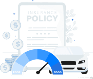 How do credit scores affect auto insurance rates?