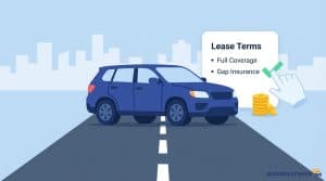 graphic of a car diagonal on a road