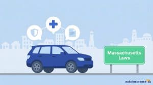 graphic of a car with medical icons above it