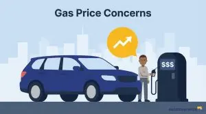 graphic of a person in front of a car at a gas pump