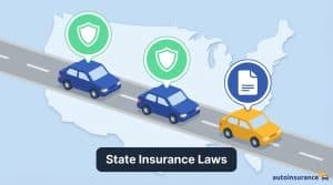 graphic of 3 cars driving on a road