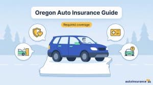 car on top of an oregon map
