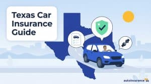 graphic of a car with a map of texas behind it