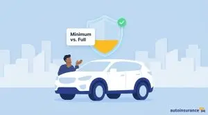 graphic of a car with a shield above it