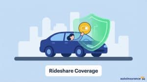 graphic of a person holding a large green shield out of a car window