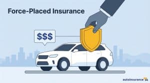 graphic of a car with a shield in front of it