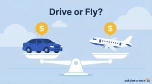 graphic of a car and an airplane on a scale