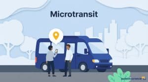 graphic of two people standing in front of a car