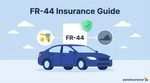 graphic of a car with an icon of Florida above it