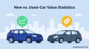graphic of two cars facing each other