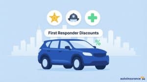graphic of a car with first responder icons above it