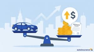 graphic of a car on a scale with coins