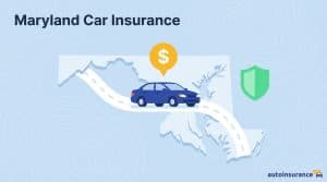 graphic of a car in front of a maryland map