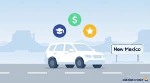 graphic of a car with icons above it