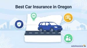 graphic of a car on top of an oregon map
