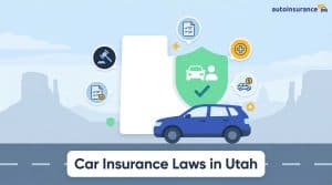 graphic of a car with icons above it