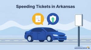 graphic of a car with a speeding ticket icon above it
