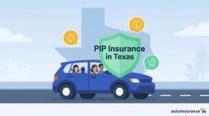 graphic of a car in front of a PIP insurance shield