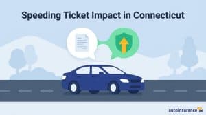 graphic of a car on a highway with a ticket icon above it