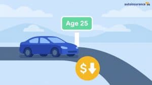 graphic of a car driving on a road