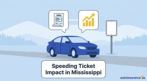 graphic of a car with a speeding ticket icon above it