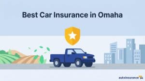 graphic of a truck in between farmland and a city skyline