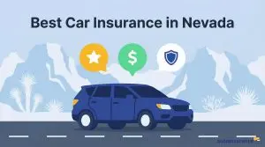 graphic of a car with mountains in the background