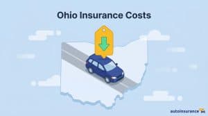 car on a map of ohio