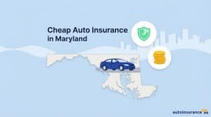graphic of a car in front of a map of maryland