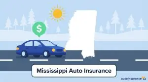 graphic of a car in front of a map of mississippi