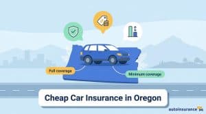 graphic of a car on top of an oregon map