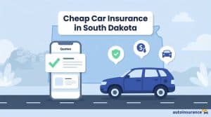 graphic of a car with a map of south dakota behind it
