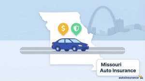 graphic of a car in front of a map of missouri