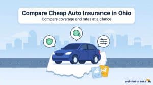 graphic of a car on top of an ohio map