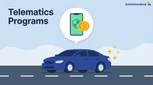 graphic of a car with a mobile phone icon above it