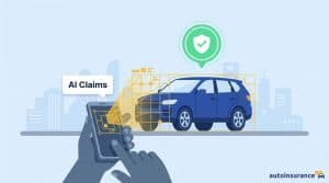 graphic of a person holding a smartphone in front of a car