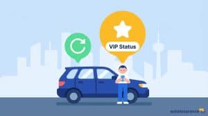 graphic of a car with large icons above it